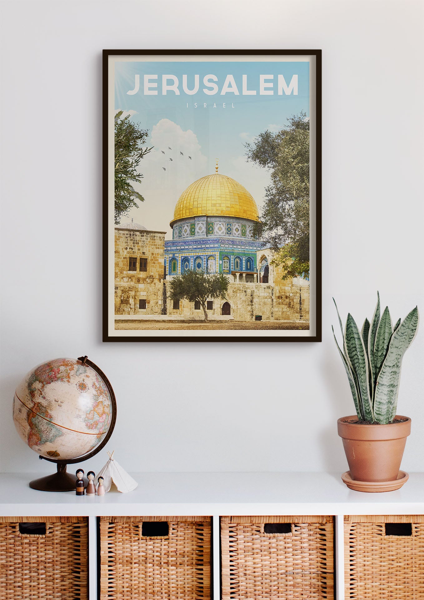 Jerusalem, Israel - Vintage Travel Print