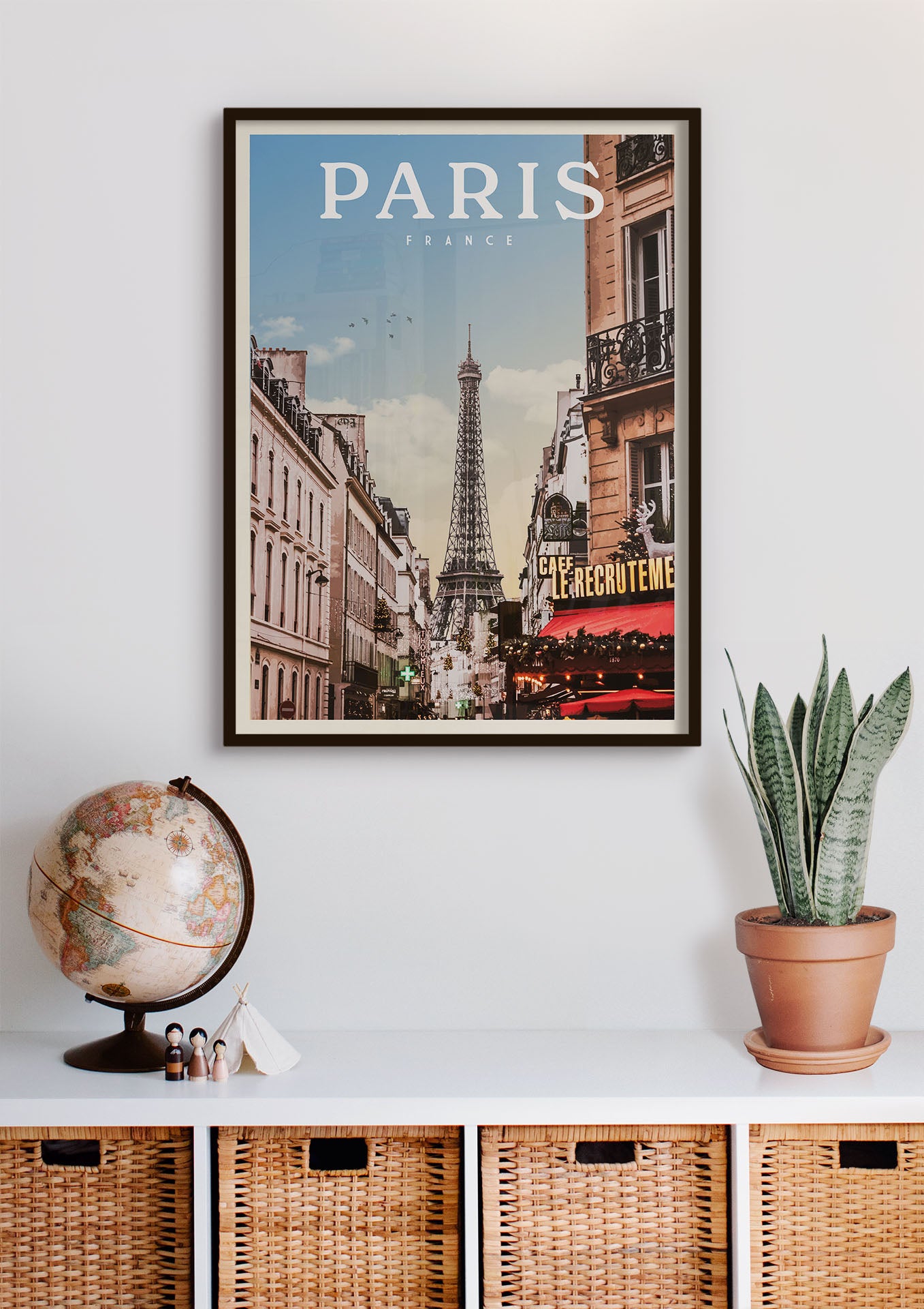 Paris, France - Vintage Travel Poster