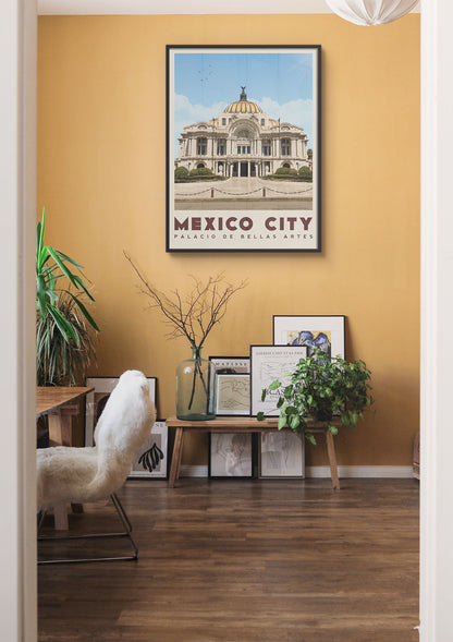 Mexico City, Mexico - Vintage Travel Print