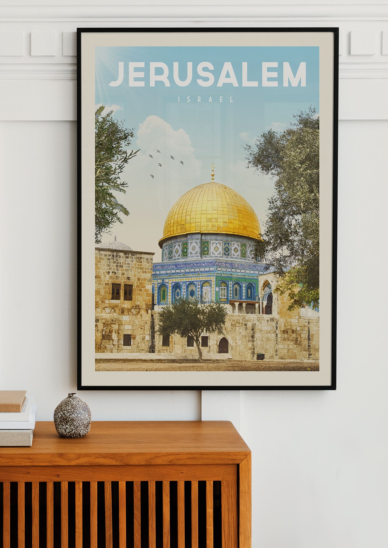 Jerusalem, Israel - Vintage Travel Print