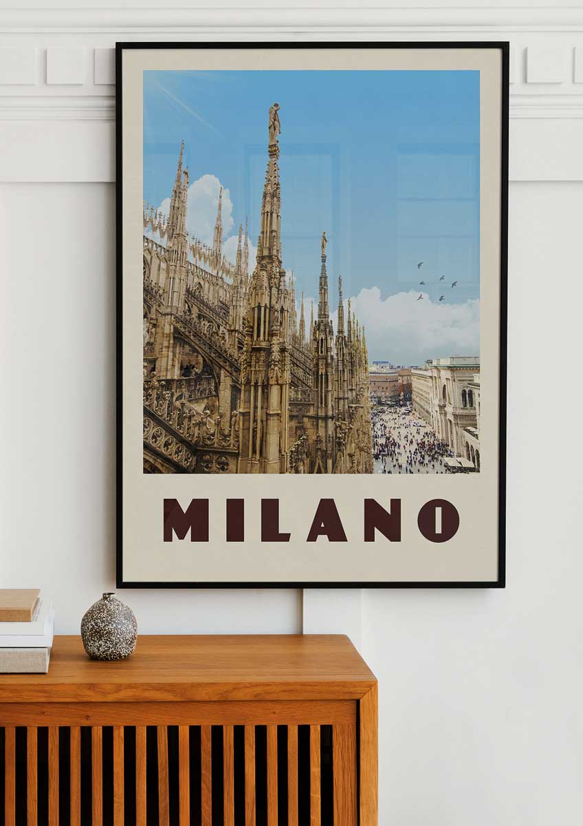 Milan, Italy - Vintage Travel Poster