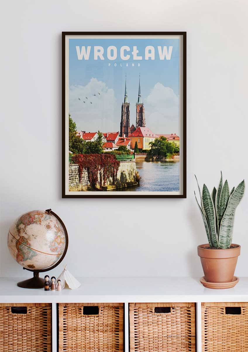 Wroclaw, Poland - Vintage Travel Poster