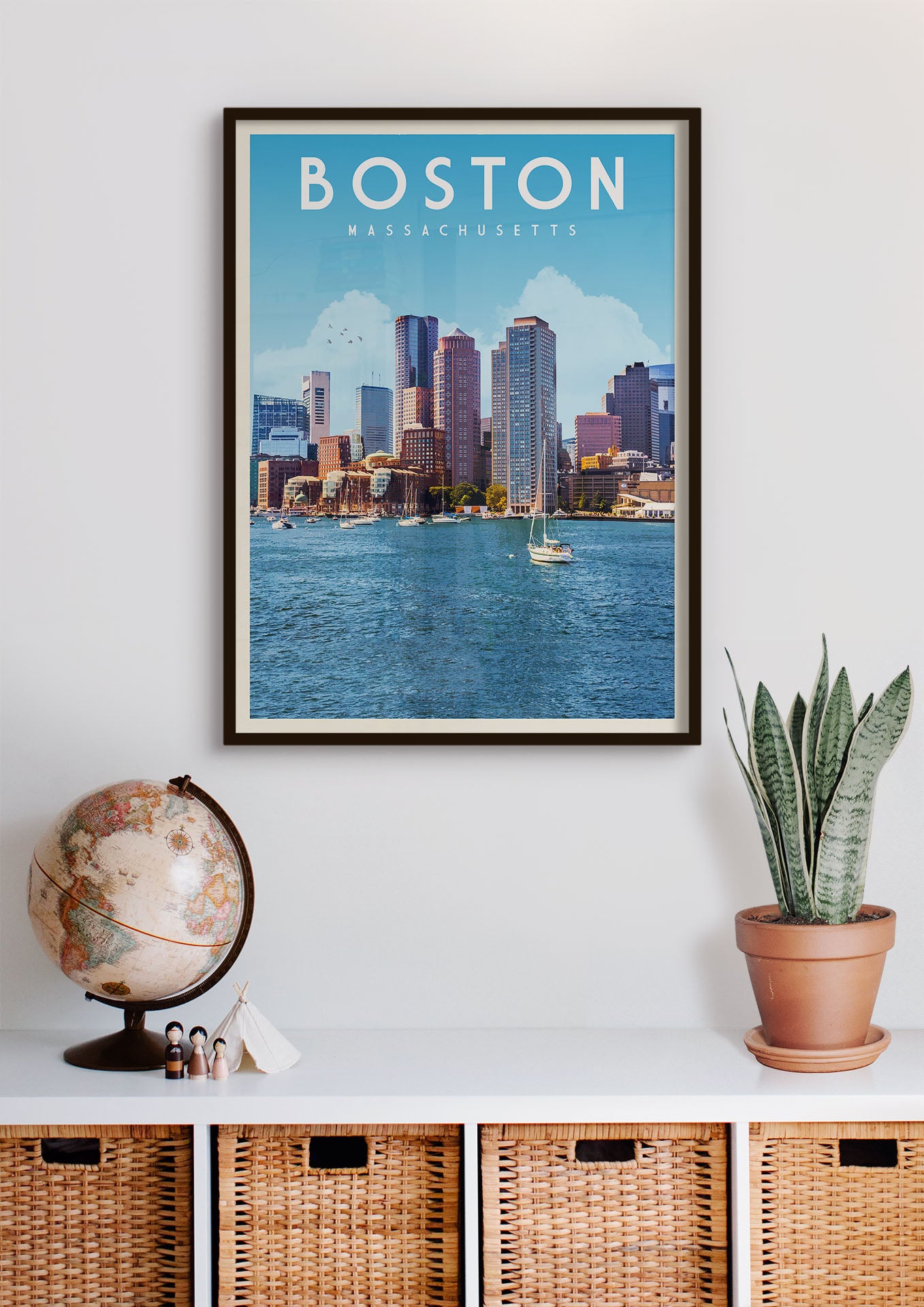 Boston, Massachusetts - Vintage Travel Print - Vintaprints