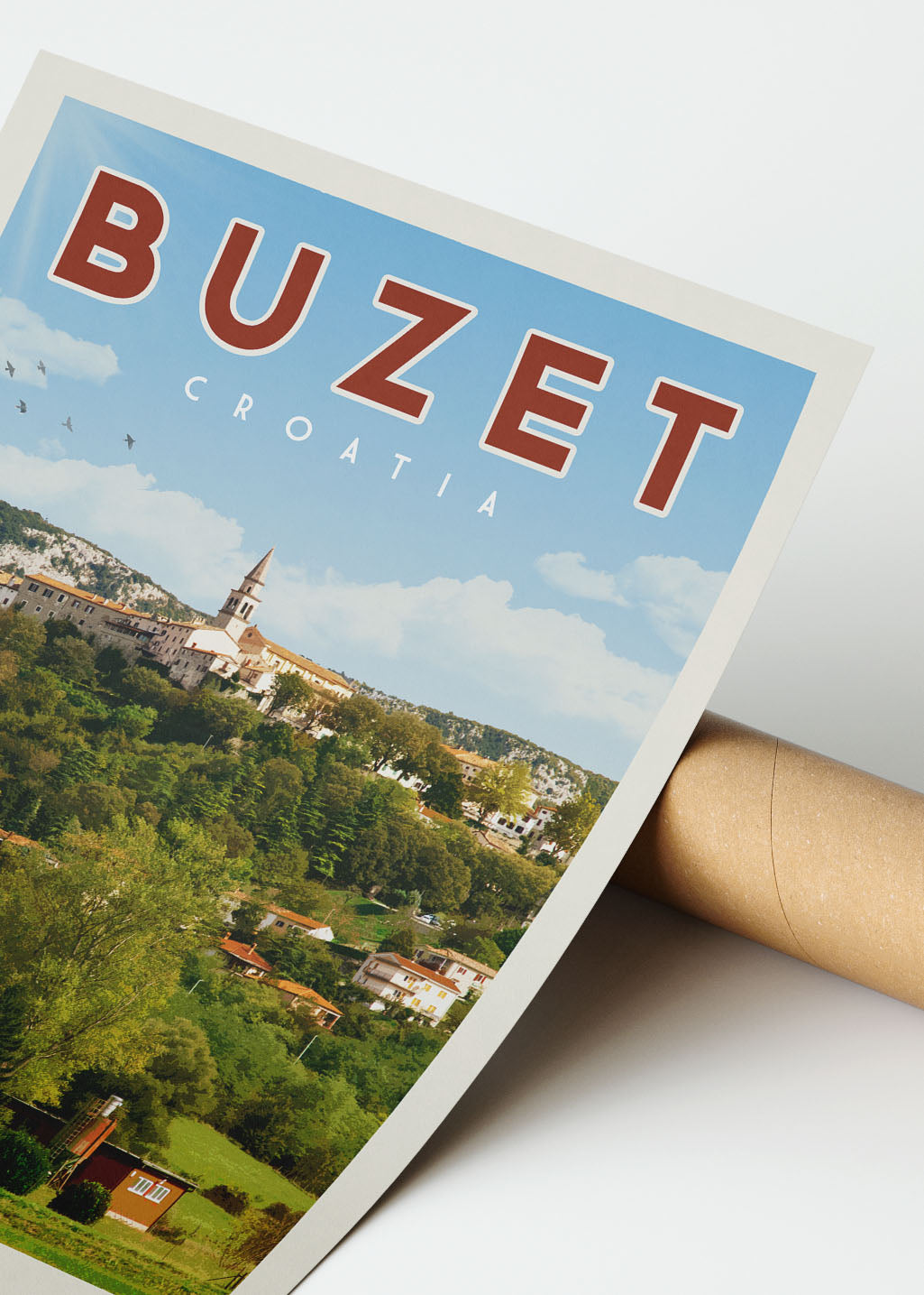 Buzet, Croatia - Vintage Travel Poster