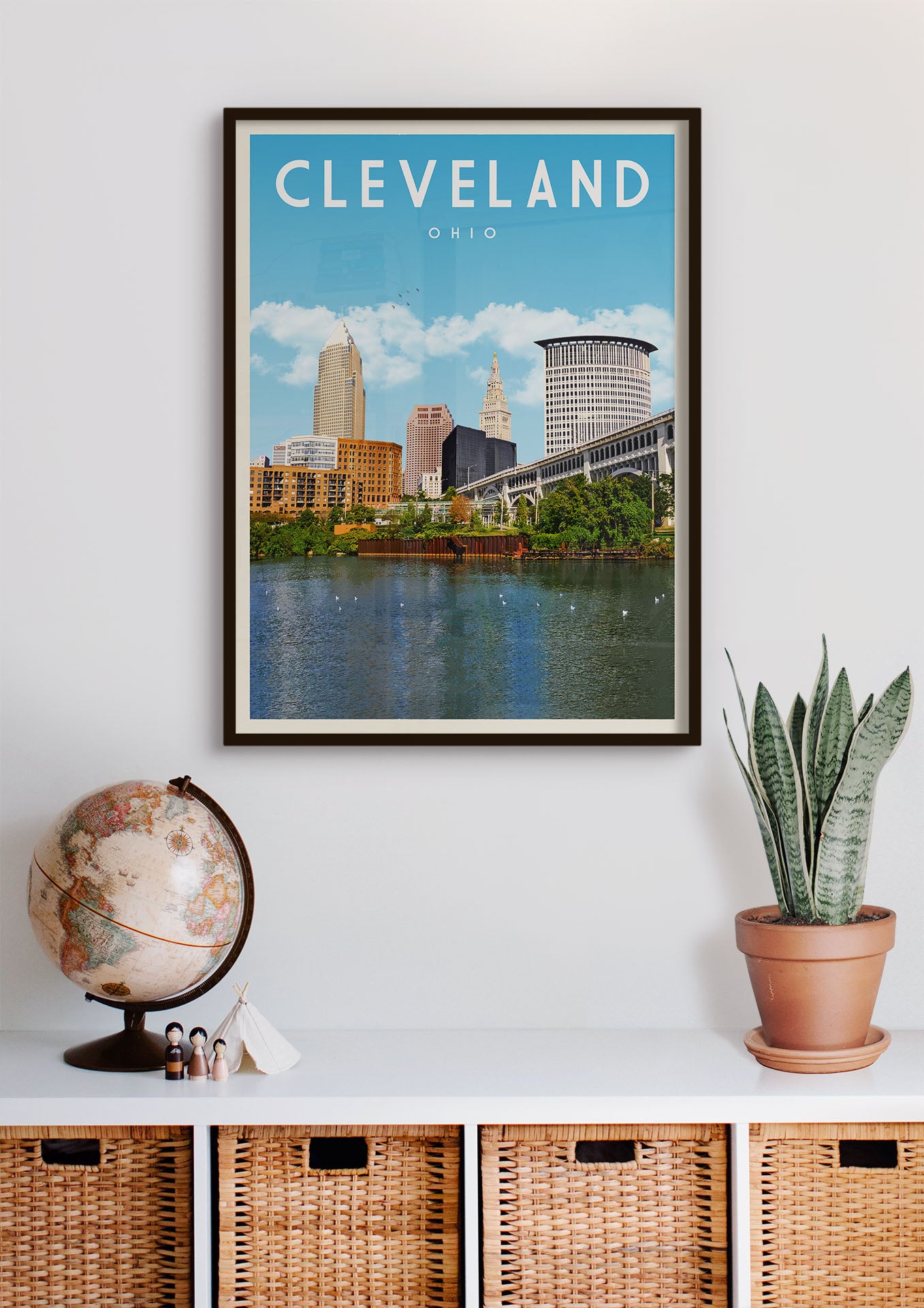 Cleveland, Ohio - Vintage Travel Print - Vintaprints