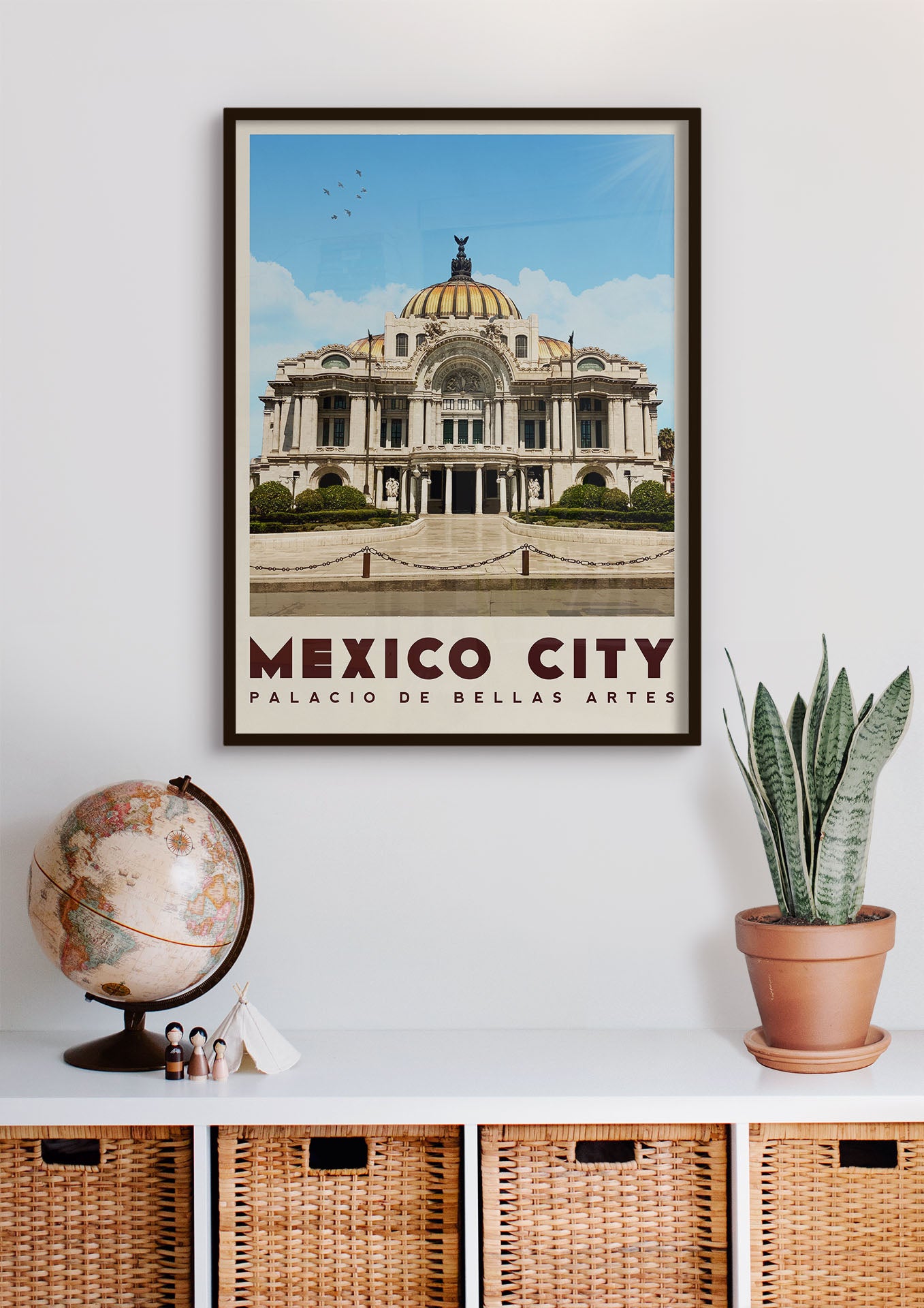 Mexico City, Mexico - Vintage Travel Print