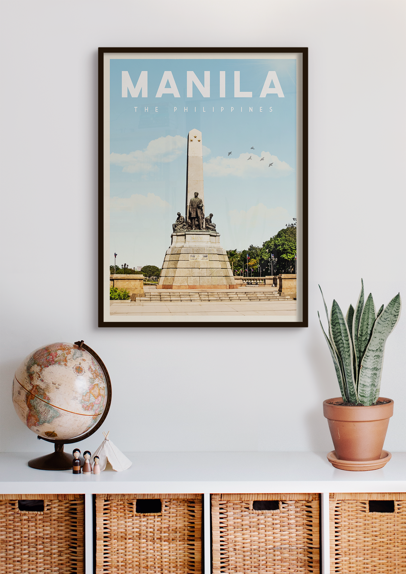 Manila, Philippines - Vintage Travel Print