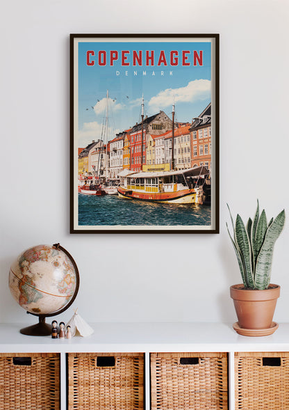 Copenhagen, Denmark - Vintage Travel Print - Vintaprints