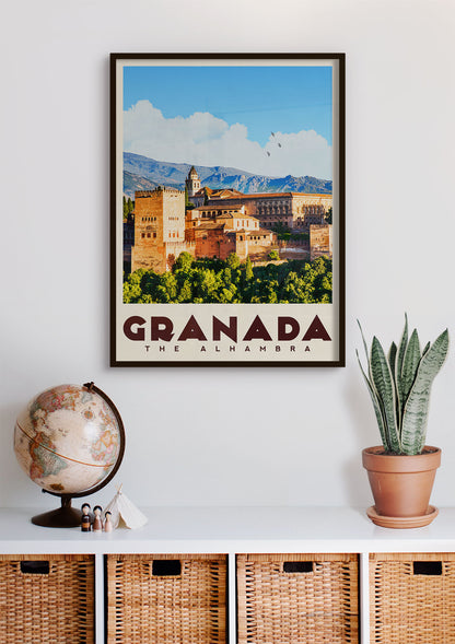 Granada, Spain - Vintage Travel Print - Vintaprints