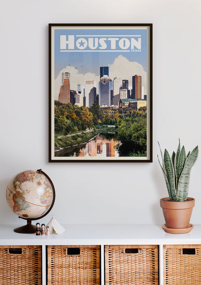 Houston, Texas - Vintage Travel Print - Vintaprints