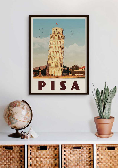 Pisa, Italy - Vintage Travel Poster