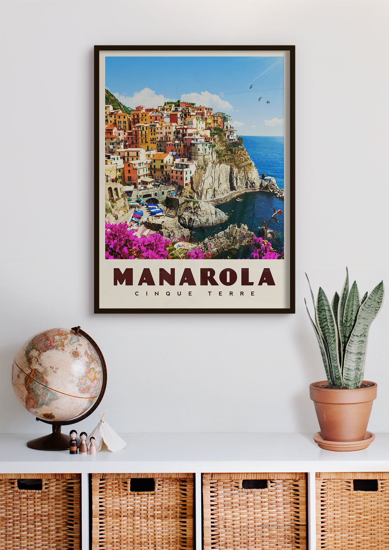 Manarola, Italy - Vintage Travel Print - Vintaprints