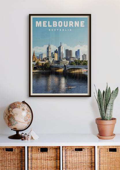 Melbourne, Australia - Vintage Travel Print - Vintaprints