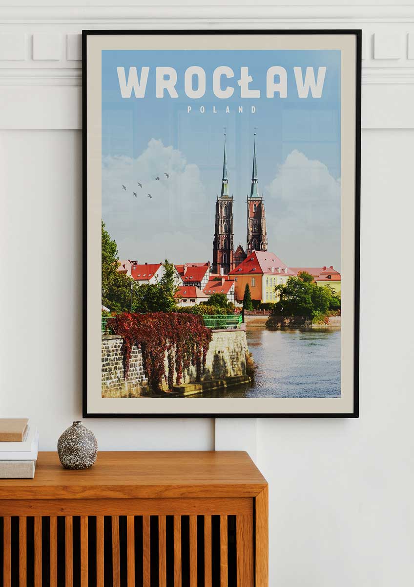 Wroclaw, Poland - Vintage Travel Poster