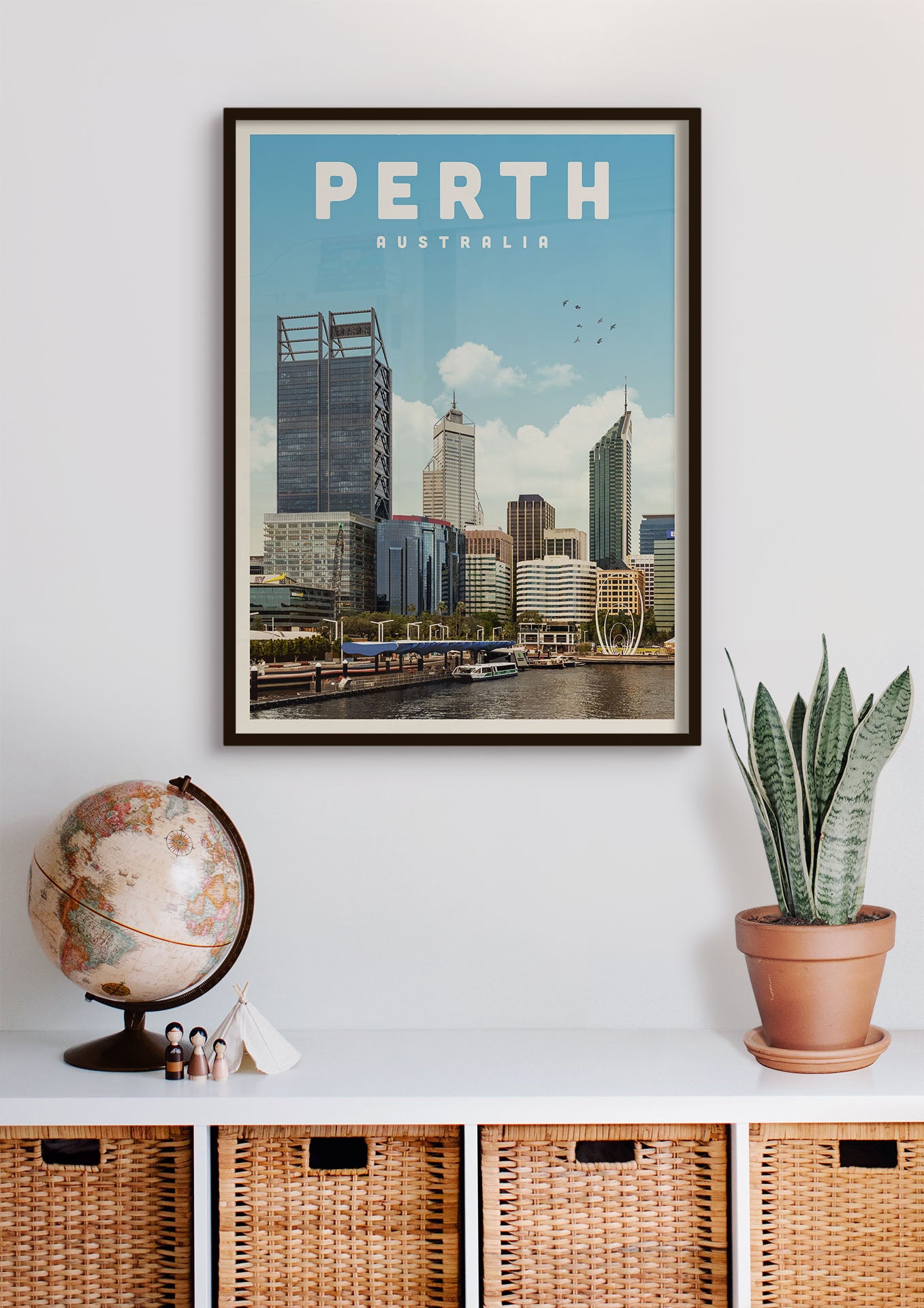 Perth, Australia - Vintage Travel Print - Vintaprints