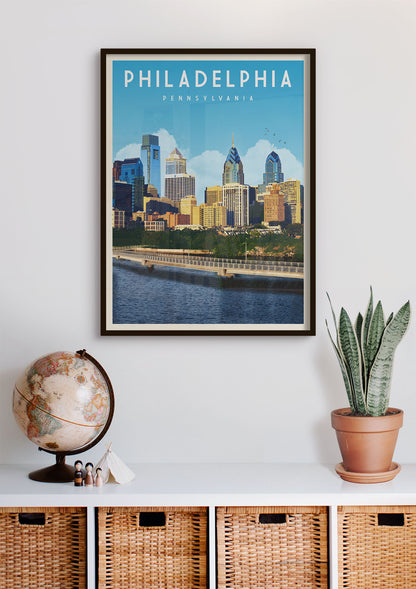 Philadelphia, Pennsylvania - Vintage Travel Print - Vintaprints