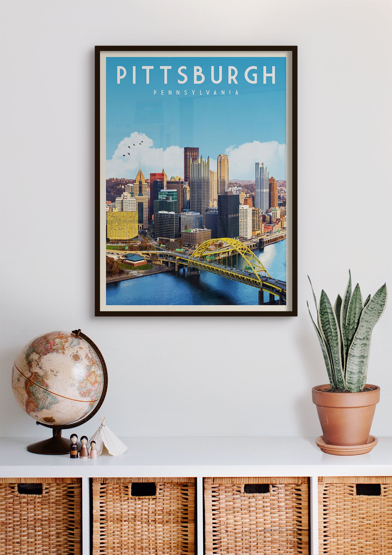 Pittsburgh, Pennsylvania - Vintage Travel Print - Vintaprints