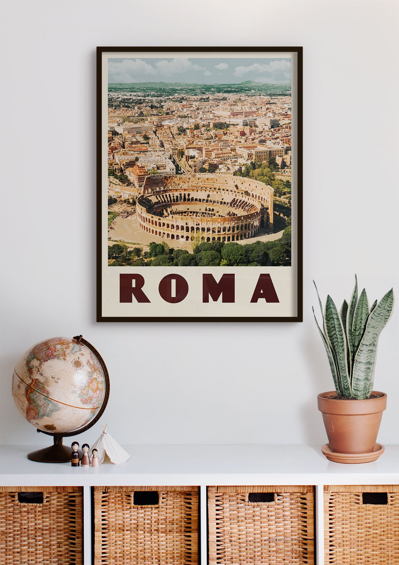 Rome, Italy - Vintage Travel Poster