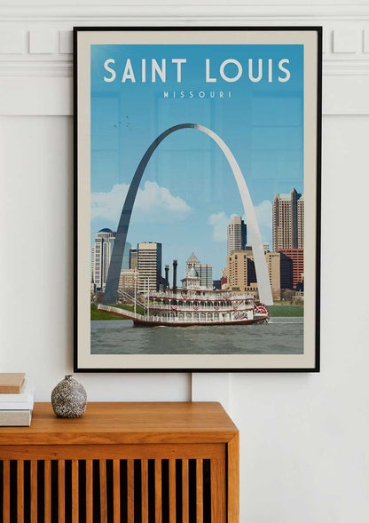 St. Louis, Missouri - Vintage Travel Poster