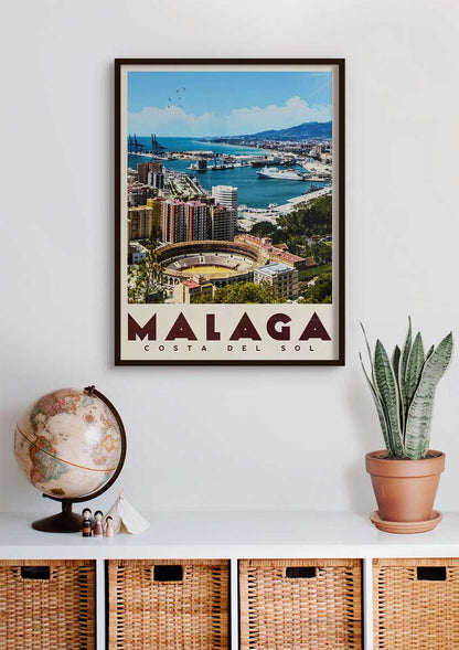 Malaga, Spain - Vintage Travel Poster