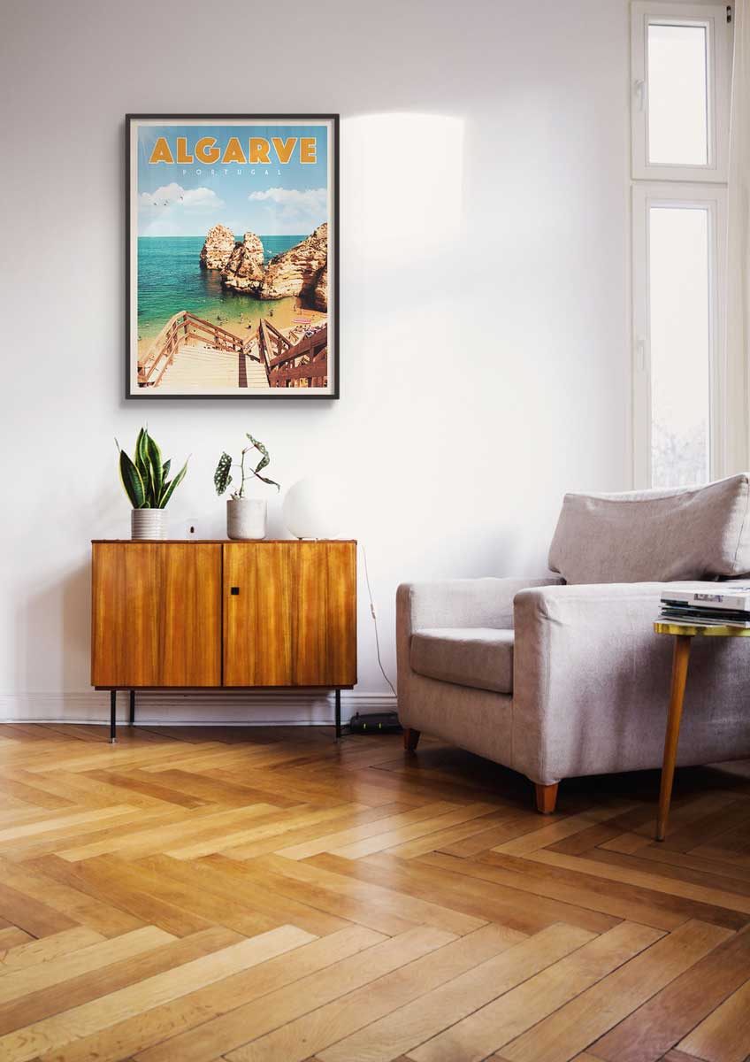 Algarve Coast, Portugal - Vintage Travel Print - Vintaprints