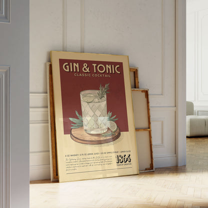 Gin and Tonic - Classic Cocktail Poster