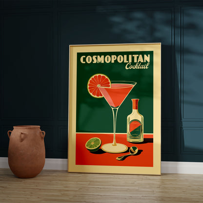 Cosmopolitan - Vintage Cocktail Poster