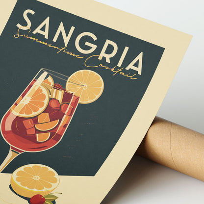 Sangria - Vintage Cocktail Poster