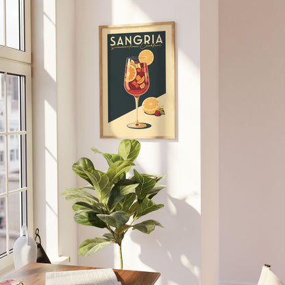 Sangria - Vintage Cocktail Poster