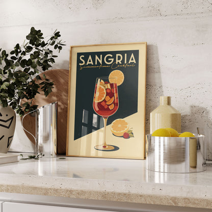 Sangria - Vintage Cocktail Poster