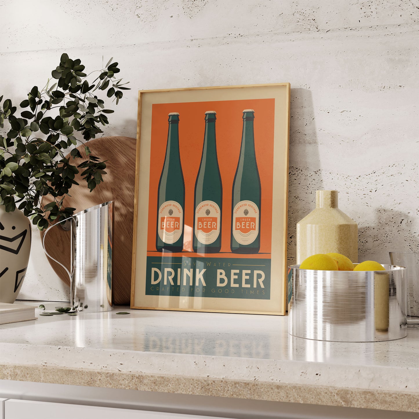 Beer - Vintage Cocktail Poster