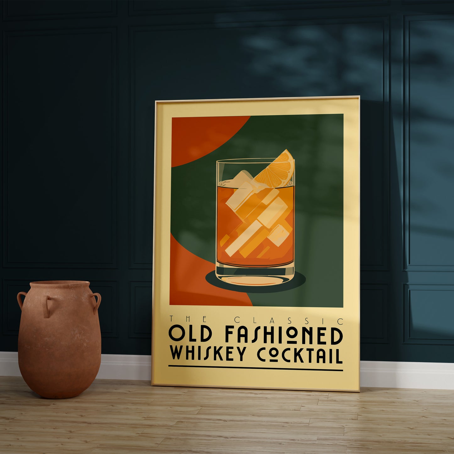 Old Fashioned - Vintage Cocktail Poster