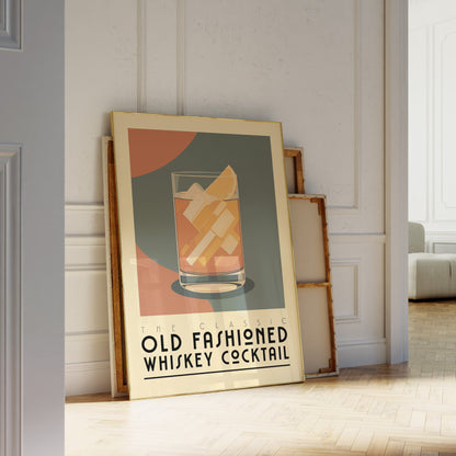 Old Fashioned - Vintage Cocktail Poster