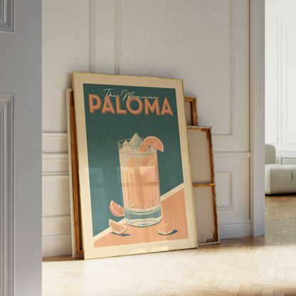 Paloma - Vintage Cocktail Poster