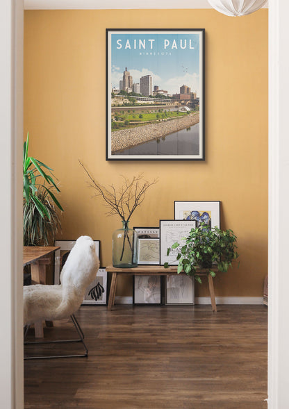 St. Paul, Minnesota - Vintage Travel Print - Vintaprints