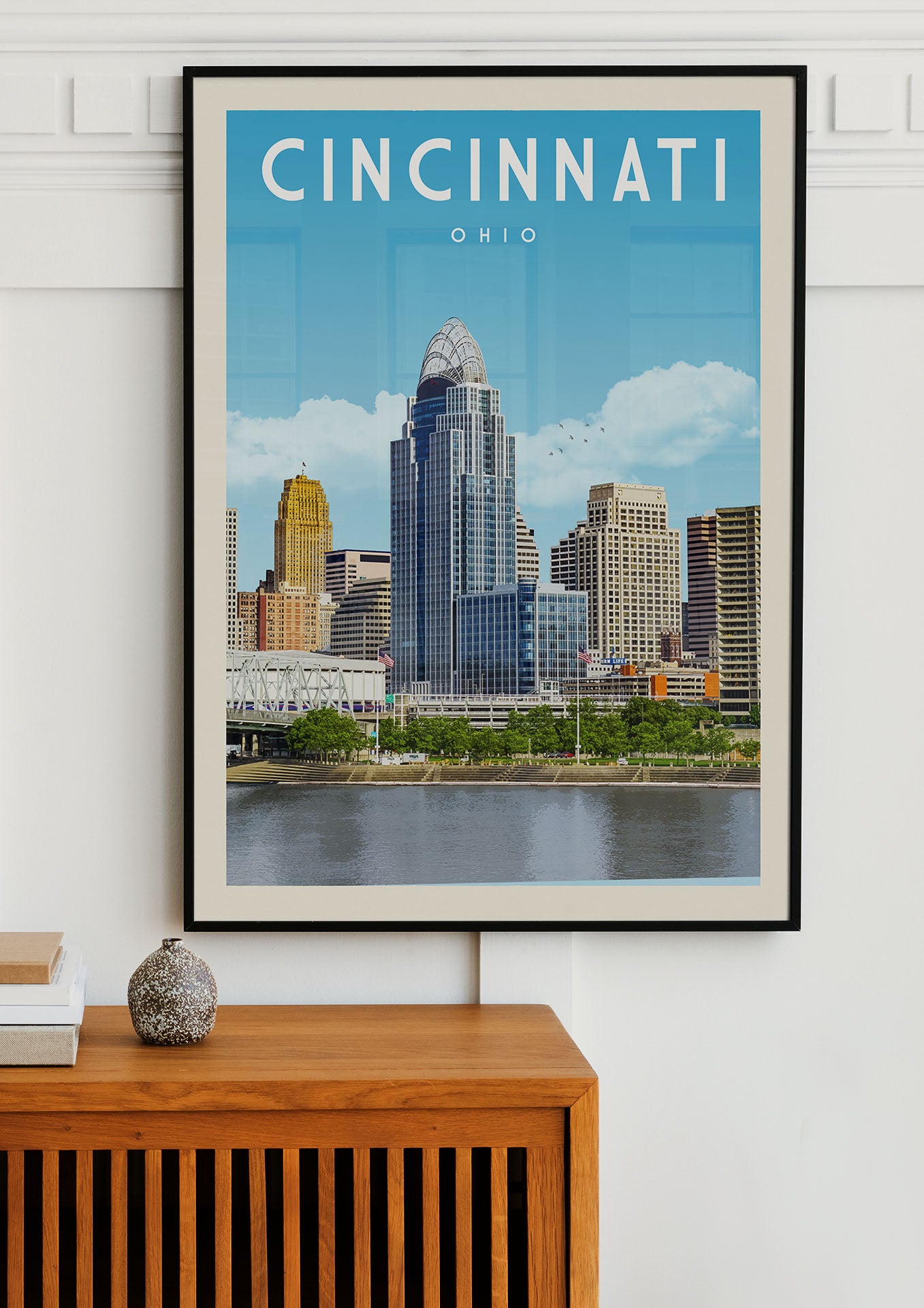 Cincinnati, Ohio - Vintage Travel Print - Vintaprints