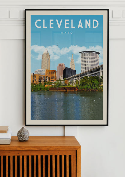 Cleveland, Ohio - Vintage Travel Print - Vintaprints