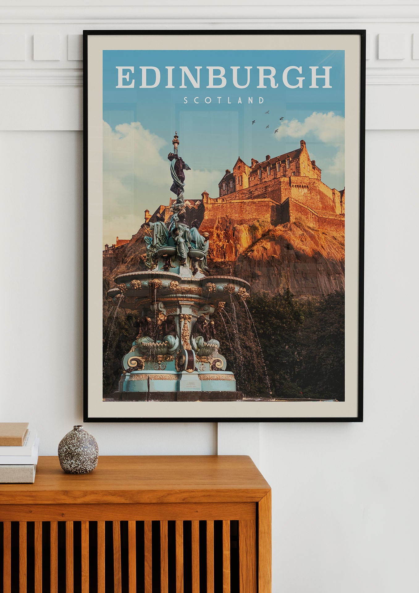 Edinburgh, Scotland - Vintage Travel Print - Vintaprints