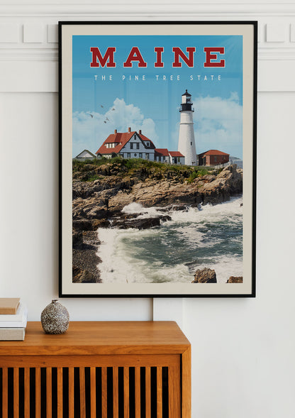 Maine - Vintage Travel Print - Vintaprints