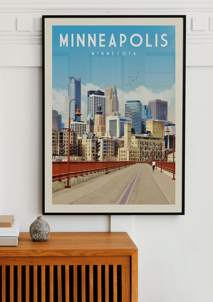 Minneapolis, Minnesota - Vintage Travel Print - Vintaprints