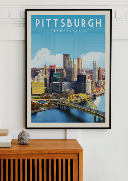 Pittsburgh, Pennsylvania - Vintage Travel Print - Vintaprints