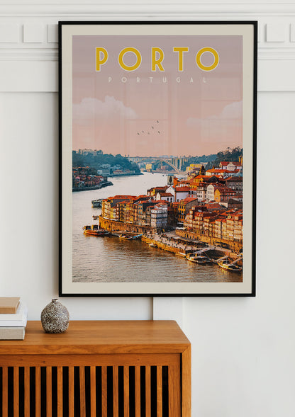 Porto, Portugal - Vintage Travel Poster