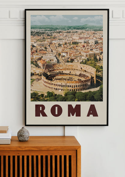 Rome, Italy - Vintage Travel Poster