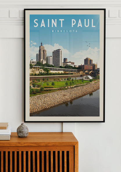 St. Paul, Minnesota - Vintage Travel Print - Vintaprints