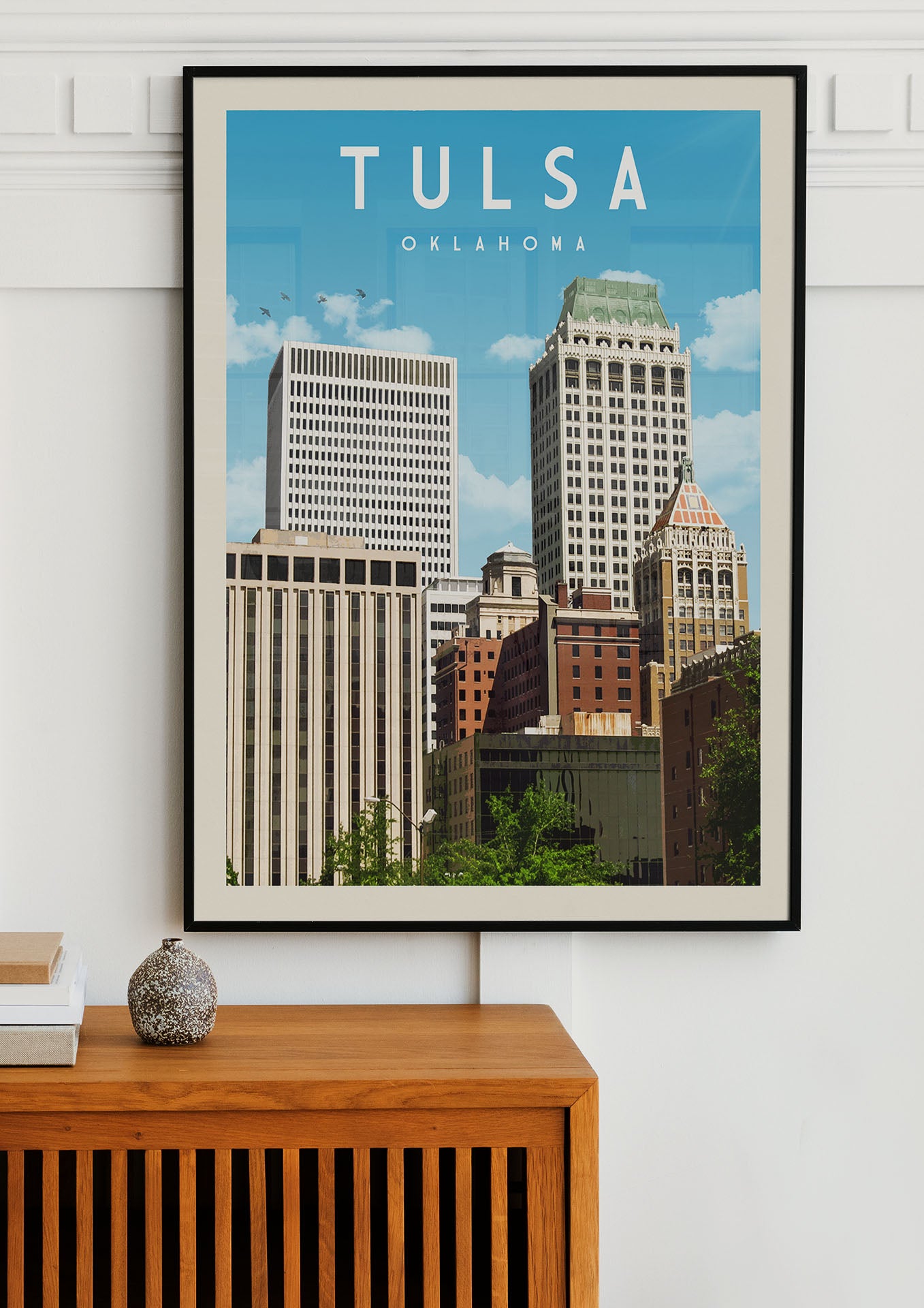 Tulsa, Oklahoma - Vintage Travel Poster