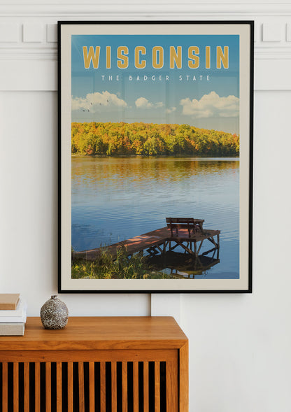 Wisconsin - Vintage Travel Poster