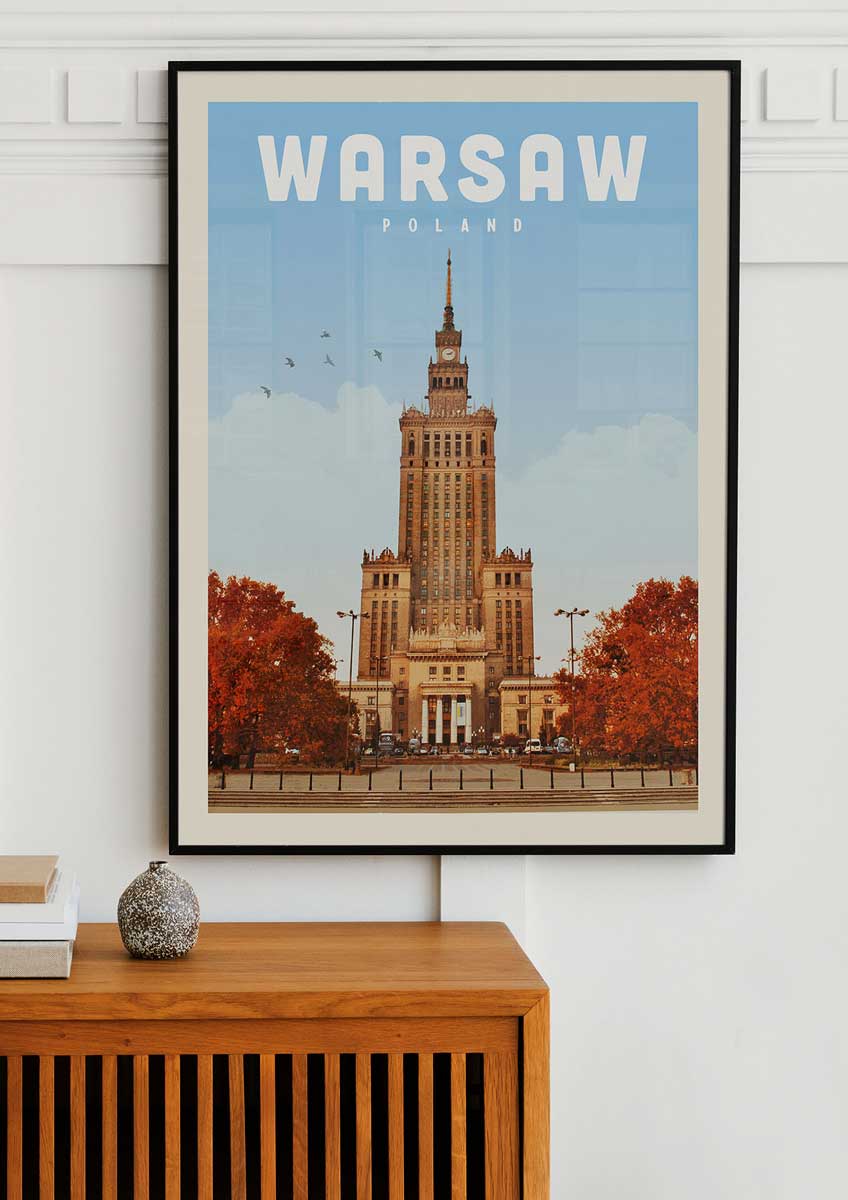 Warsaw, Poland - Vintage Travel Poster