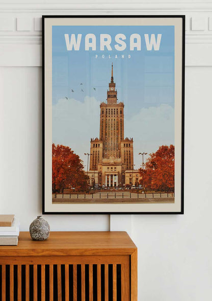 Warsaw, Poland - Vintage Travel Poster