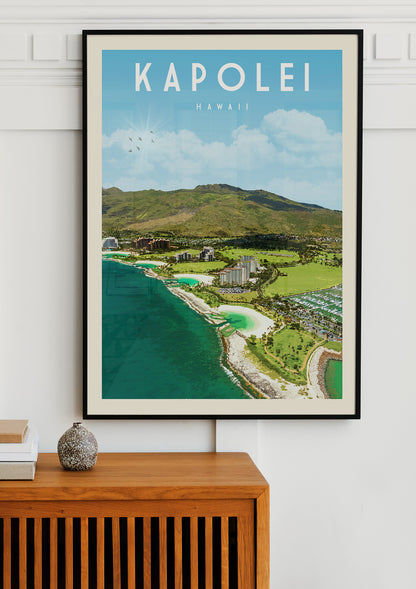 Kapolei, Hawaii - Vintage Travel Poster