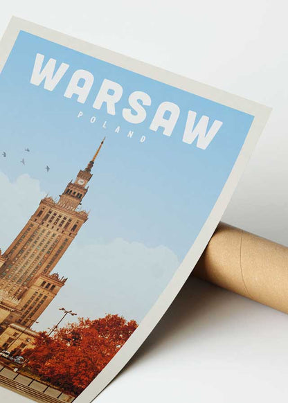 Warsaw, Poland - Vintage Travel Poster